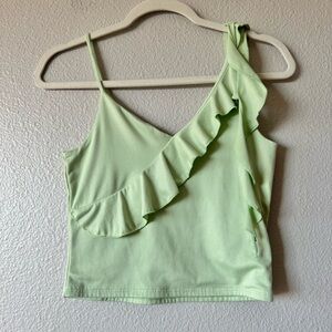 Gaze Cropped Top Ruffle Fringe Strap